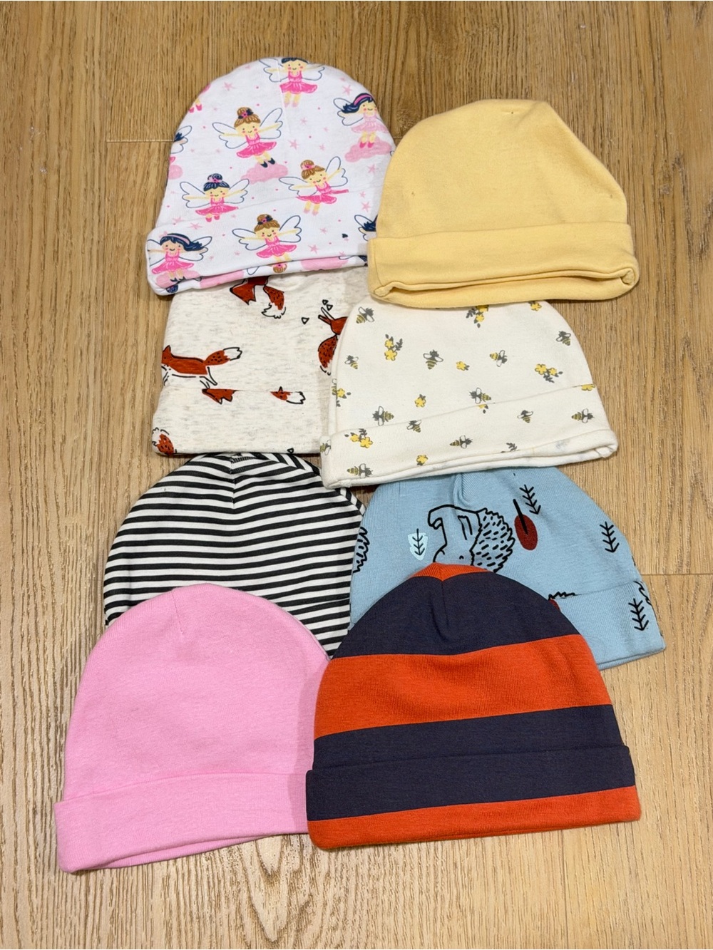 Newborn Baby Beanie Cap Lot Of 8